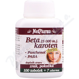 MedPharma Beta karot. 10. 000 m. j. Pant. +PABA tob. 107