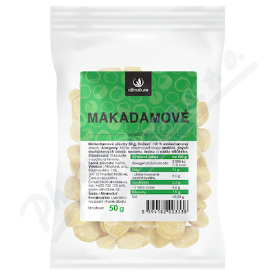 Allnature Makadamov oechy 50 g