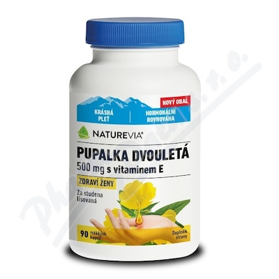 NatureVia Pupalka dvoulet 500mg+vitE cps.90