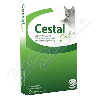 Cestal Cat 80-20 mg vkac tablety pro koky 8ks