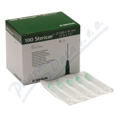 Inj.jehla STERICAN 21G-0.8x40mm zelen ster.100ks