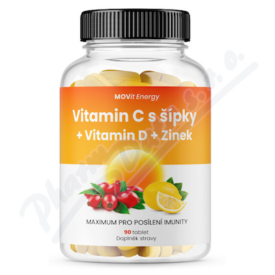 MOVit Vit.C 1200mg s pky+Vit.D+Zn PREMIUM tbl.90