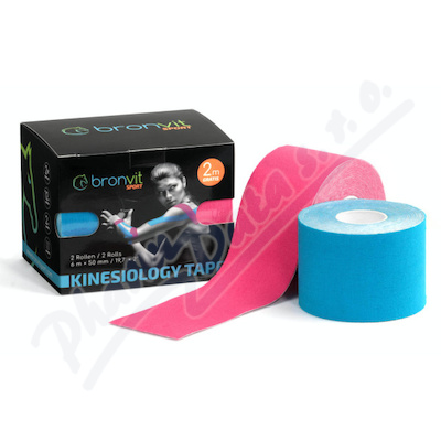 BronVit Sport Kinesio Tape set modr+ro 2x6mx50mm