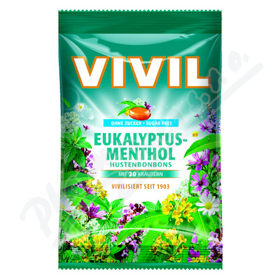 Vivil Eukalyp.-ment.+20 druh bylin bez cukru 120g