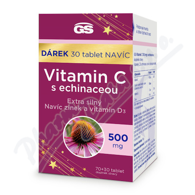 GS Vitamin C500mg s echinaceou tbl.70+30 drek