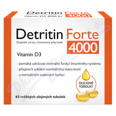 Detritin Forte Vitamin D3 4000 IU 60 mk.tobolek