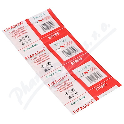 Nplast Fixaplast strips 8x4cm 3ks